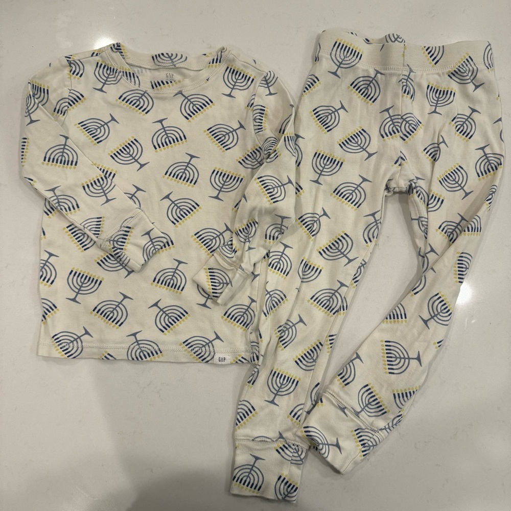 GAP Hanukkah Menorah Kids Pajamas